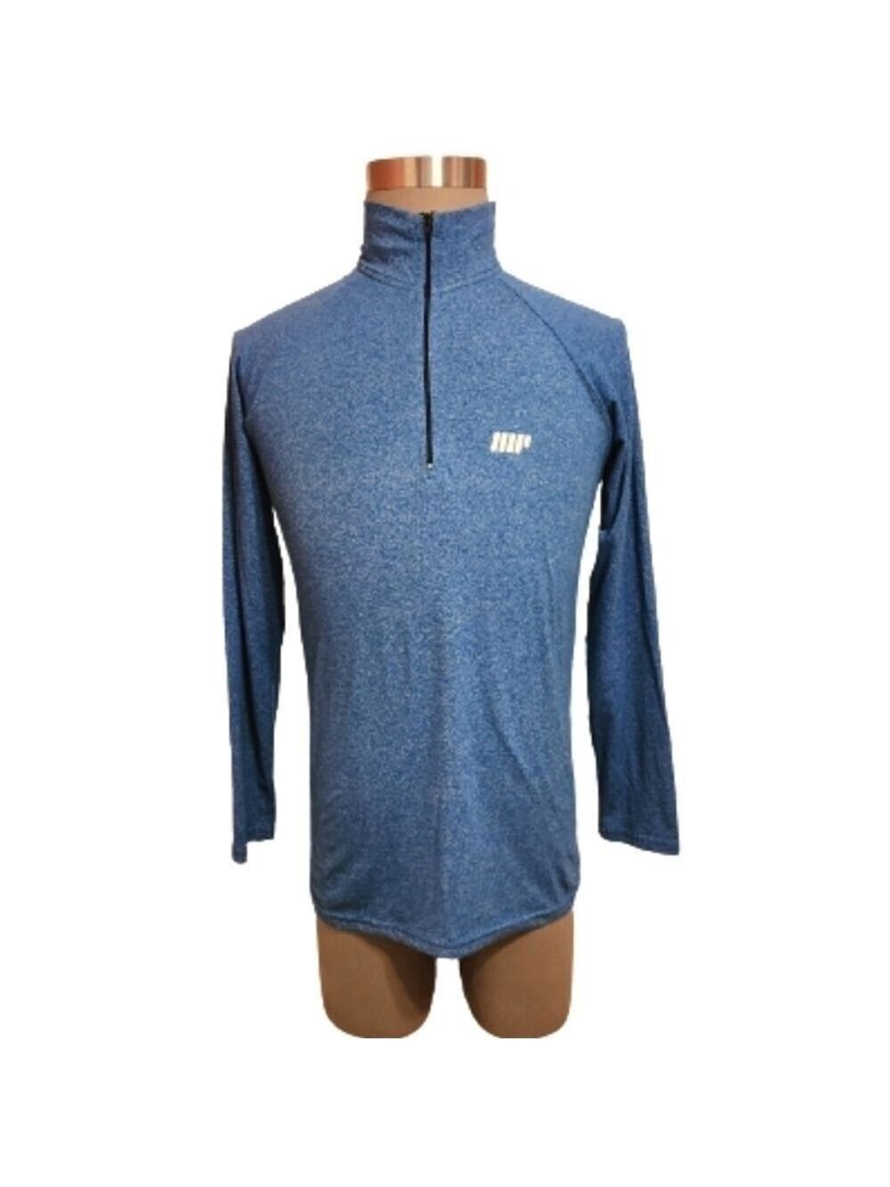 Myprotein Half Zip Mens Pullover Top Small Heather Blue